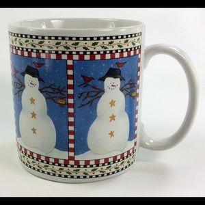 DEBBIE MUMM Coffee Mug Snowman Winter Christmas
